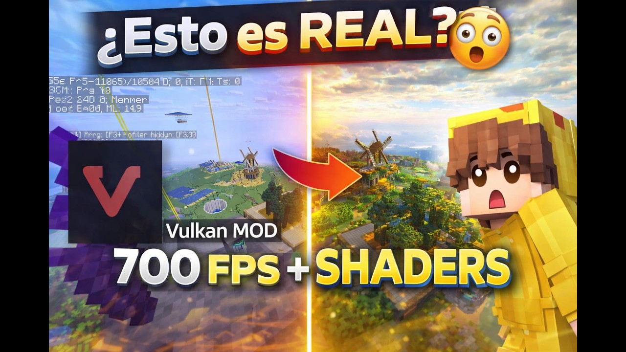 “Minecraft ya NO será igual… Vulkan + shaders 😳🔥” - YouTube
