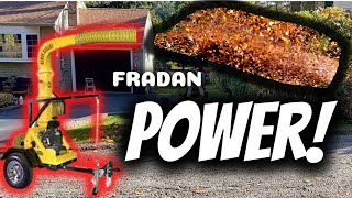 Fradan 31 Hp TowBehind Leaf Sucker DESTROYS Leaf Piles in SECONDS!