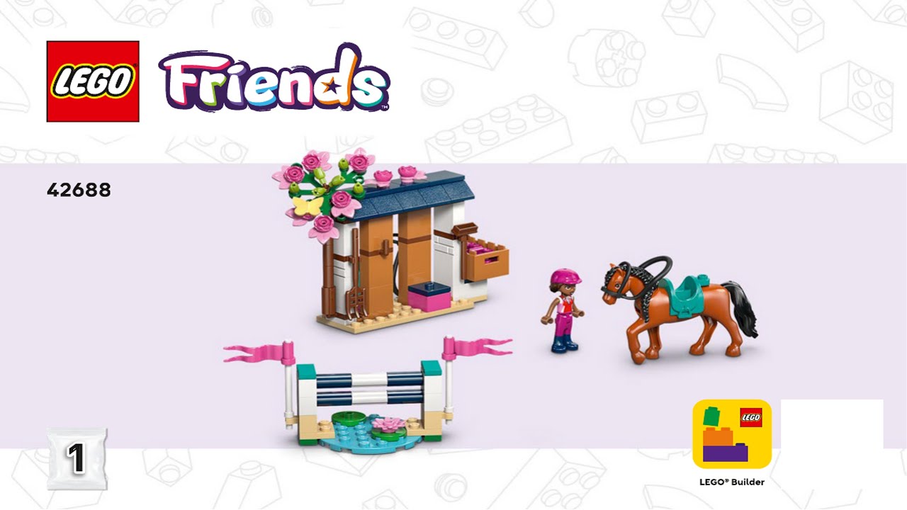 Friends - Horse Stable and Riding Academy - Horseback Riding LEGO instructions