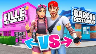 FILLE vs GARCON Restaurant CHALLENGE sur FORTNITE