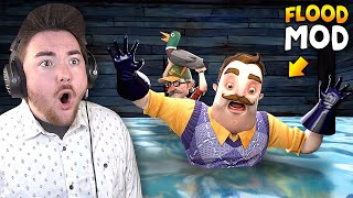 FLOODING HELLO NEIGHBOR 2 IN WATER!!! | Hello Neighbor 2 Beta Gameplay (Mods)