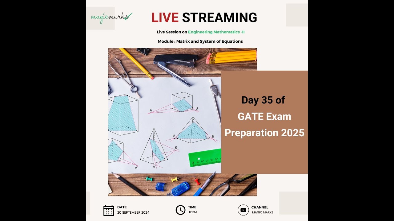 Day 35 of GATE Exam Preparation 2025 | Engineering Mathematics II - YouTube