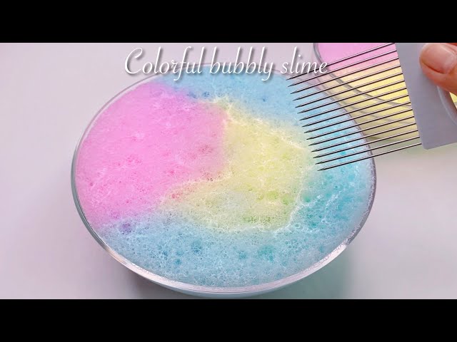【ASMR】🫧カラフルしゅわしゅわスライム🫧【音フェチ】Colorful bubbly slime