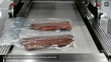 MULTIVAC Automated Belted Chamber Line Solution for Shrinkable Vaccum Packages