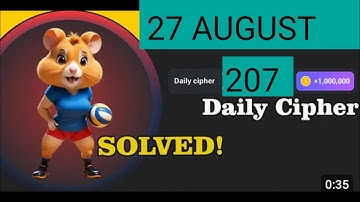 Hamster kombat Daily Cipher code 26 August 2024 hamster kombat morse