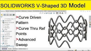 Solidworks advanced tutorials | V-Shaped 3D Revolutions