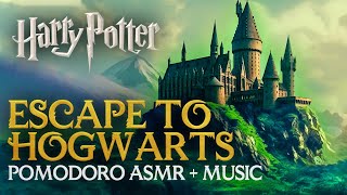 2Hour Study Session HOGWARTS GROUNDS | Harry Potter Pomodoro ASMR Ambience Hogwarts Legacy Timer