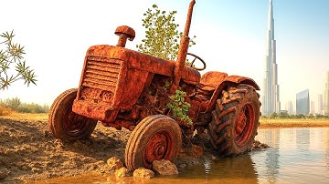 Rusty Tractor Stuck in Mud — Full Rescue & Restoration After Decades!