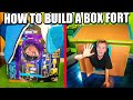 NOOB Vs Pro BOX Fort! How To Build A Box Fort W/ Papa Jake And Logan