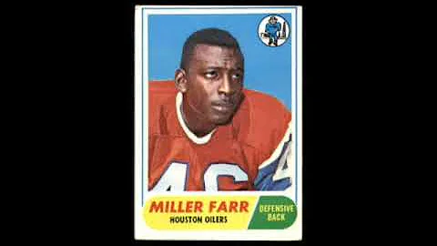MILLER FARR - HOUSTON OILERS - 2 INT RETURNS FOR T...