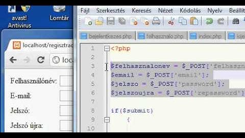 PHP Tutorial: Bejelentkezés & Regisztráció: Felhasználó regisztrálása(1.rész)