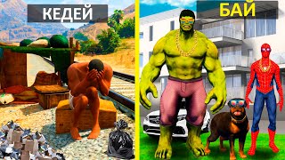 HULK & SPIDER MAN Become Hero And Franklin Become Zero in GTA 5 ! (GTA 5 mods)