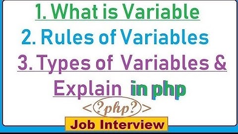 Variables in PHP Explained | PHP Programming for Beginners**