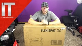 Flexispot Sit Stand Desk Review and Unboxing - Ergonomic Stand Up Desk