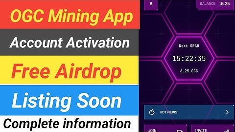 OGC Token Mining Full Overview | OGC Mining App Withdrawal | OGC token mining account create | OGC