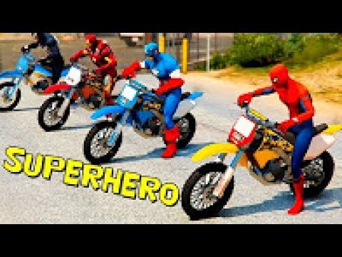 Spiderman Avec Un Super-héros Dans La Poursuite Du Joker - Moto Et Camion -  YouTube