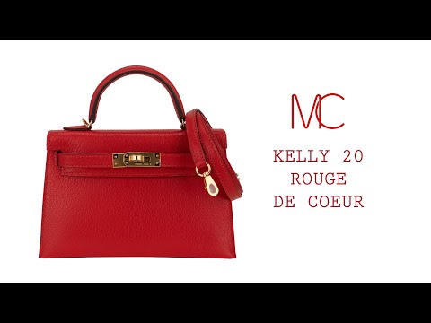 Hermes Mini Kelly Chevre Rouge de Coeur - GB10464M - Global Boutique