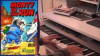 Commodore 64 Monty on the Run - theme cover and retro game play