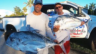 I SHOT MY P.B IN the CLEAREST WATER I&#39;VE ever SEEN!  Yellow Jack SASHIMI 😋