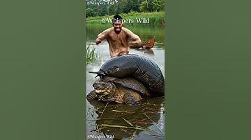 Man Saves Turtle from Massive Snail – Unbelievable Wildlife Rescue #wildlife #animals #animalrescue