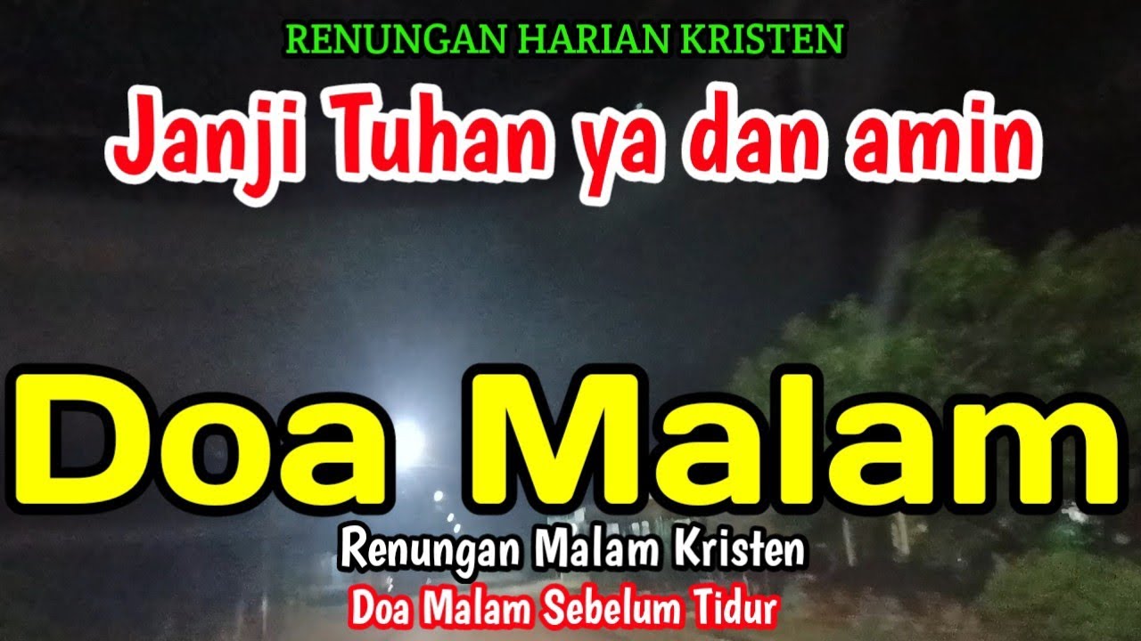 Renungan malam - Janji Tuhan ya dan amin