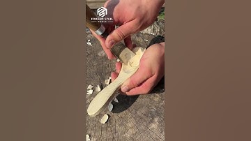 Spoon Carving with a Handmade Long Bent Gouge  #craft