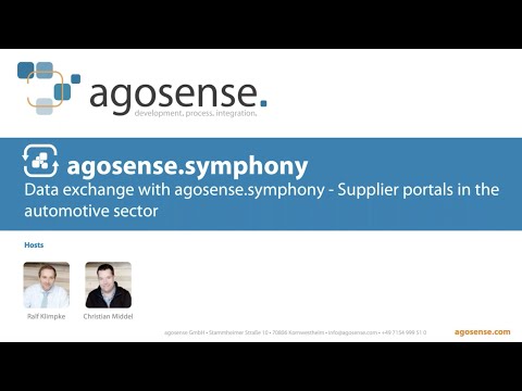Data exchange with agosense.symphony - Supplier portals in the automotive sector | webinar
