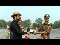 Award presentation at Passing Out Parade of Trainee Officers of Assistant Commandant (LDCE) Course
