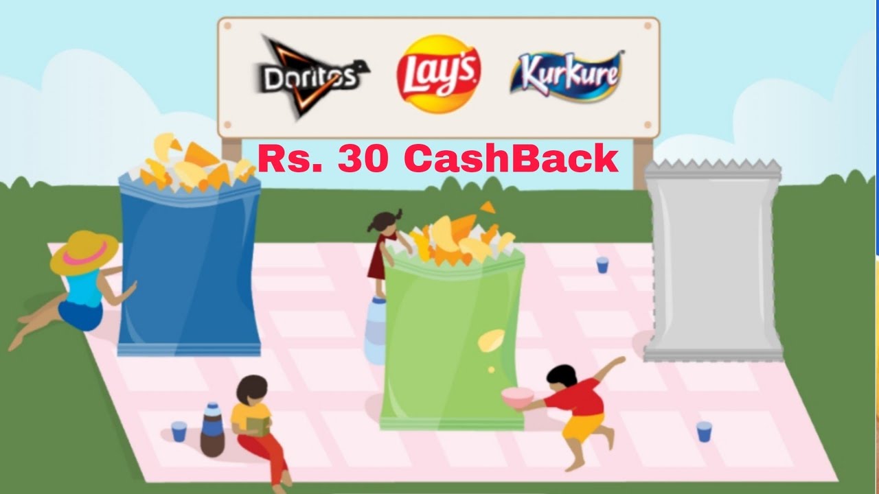 Google pay Lays Kurkure Offer 2023 !! Get up to ₹30 Cashback per pack of Lay's, Kurkure or Doritos