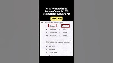 This UPSC 2025 Pre ques copied pattern of UPSC Prelims 2023😎🤩🔥