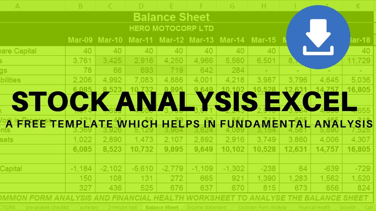 how to use my stock analysis excel template investor using excel for stock analysis