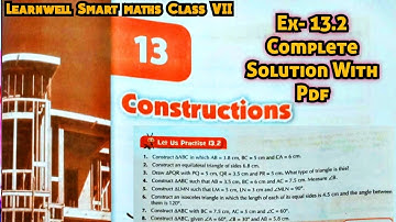 Learnwell smart Maths Class 7 Unit 13 Ex 13.2 Solutions|Class 7 learnwell maths Ex 13.2 Solution Pdf
