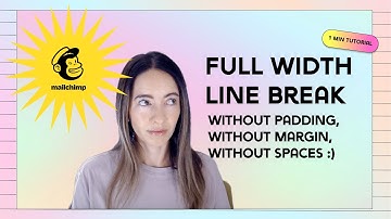 Mailchimp quick tip: How to add a line break (without padding) in less than a minute!