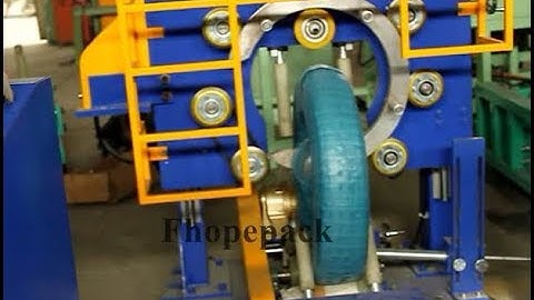 Drip pipe and HDPE pipe coil stretch wrapping machine