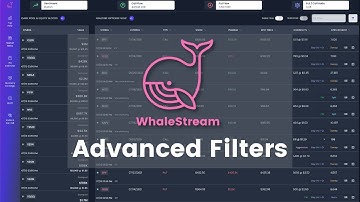 WhaleStream Real-Time Options Flow & Dark Pool/Stock & Equity Block Platform - Advanced Filters
