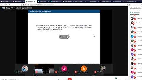 Talk 1:  On equitable partition of matrices and its applications