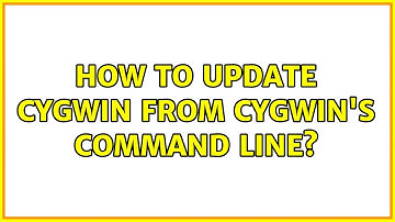 How to update Cygwin from Cygwin