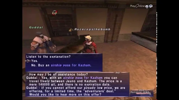 Final Fantasy XI Kazham Airship Pass Quest
