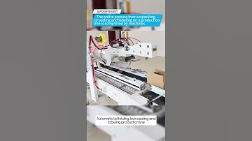 The entire process from unpacking to sealing and labeling on a production line is completed by