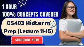 CS403 Midterm Prep (Lectures 11-15) | 100% Concepts Covered in 1 hour | highlighted handout