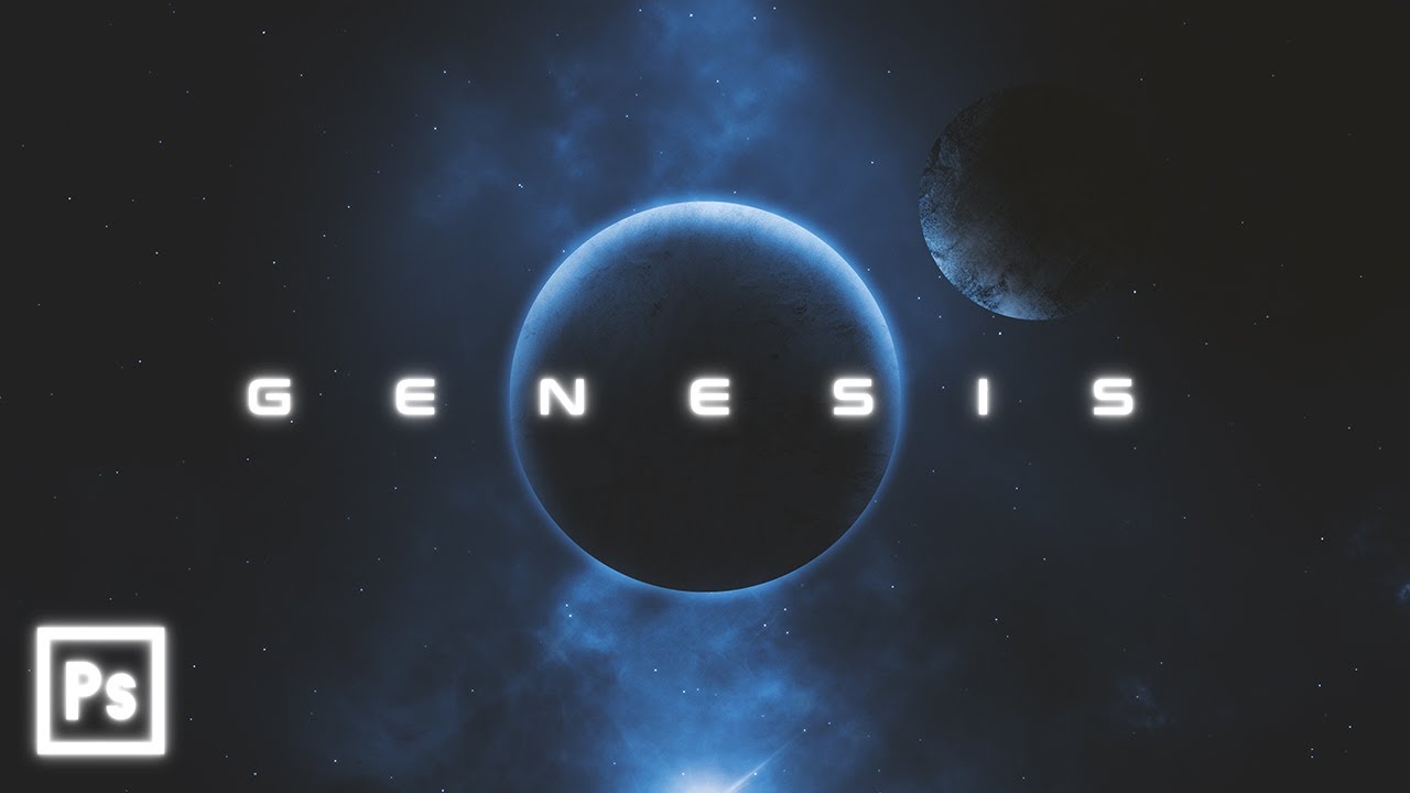 How To Create A Cosmic Space Galaxy Sci Fi Movie Poster in Photoshop | Graphic Design Digital Art
