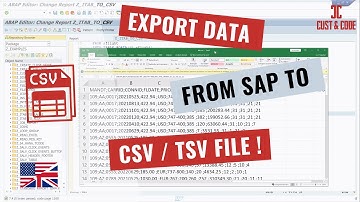 Export Data From SAP to CSV  / TSV File [english]