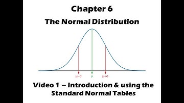 Chapter 6: Introduction to the Normal distribution & tables (Video 1 of 5)