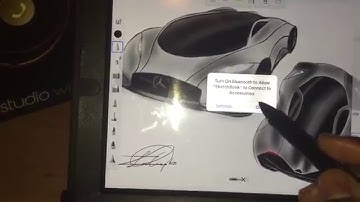 Wacom bamboo fineline 2 on an iPad Air with sketchbook