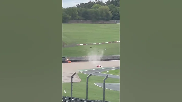 Hugo Cook in the gravel at Donnington Park