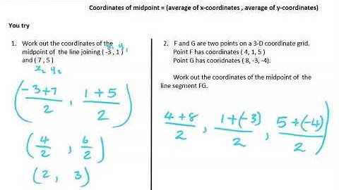 Midpoint of a line segment (Practice Problems / Exam style questions) - Easy Maths