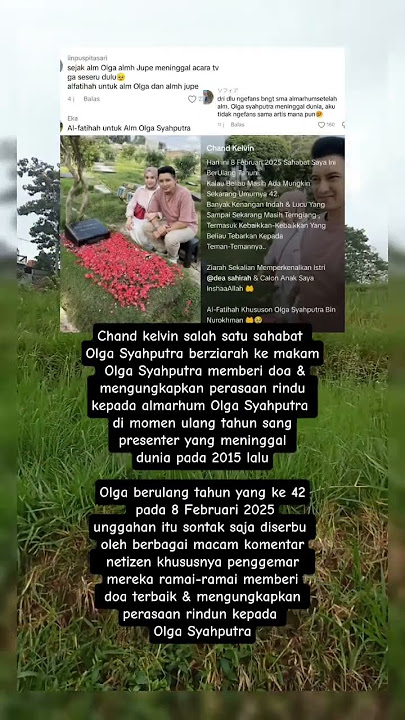 chand Kelvin ziarah ke makam sahabatnya Olga Saputra #chandkelvin #quotes #motivasi #artist #shorts