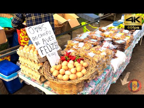MADEIRA🦶 Sunday market in Santo da Serra 💢4K 60fps 🌈HDR 🎧Live Sounds #virtualmadeira