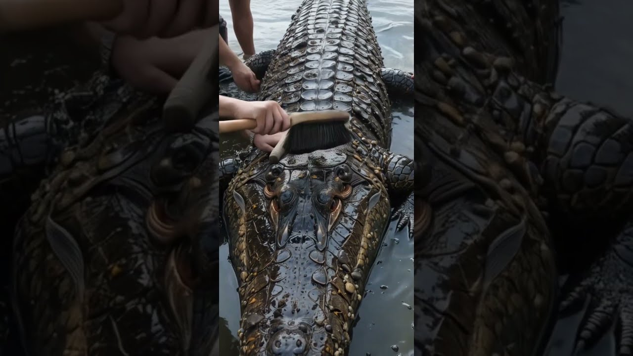  Jaw Dropping Alligator Rescue Watch This Giant Get A Satisfying Deep Clean