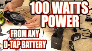 How to Power 100W USB Lights with D tap batteries photography camera video lighting zhiyun x100